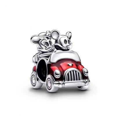 Conta de prata 925 (carro Mickey & Minnie)