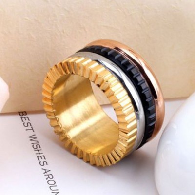 Aliança / anel de aço inoxidável 4 cores