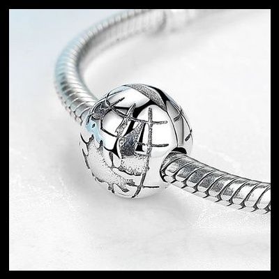 Conta de prata 925 (globo) - clip