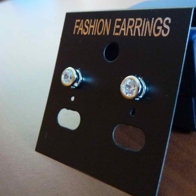 Brincos de prata 925 com 1 pedra zircônia cúbica