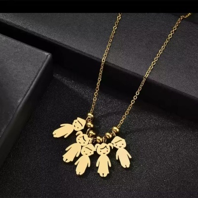 Fio com pingente/pendente de aço inoxidável (meninos/meninas)