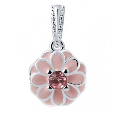 Conta pingente de prata 925 compatível com pandora (Dália)