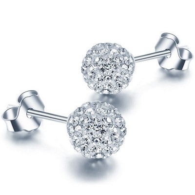 Brincos de prata 925 com cristais