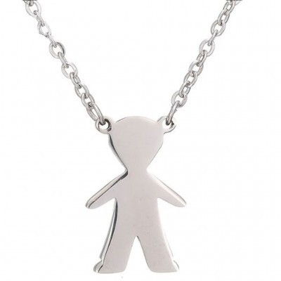 Fio com pingente / pendente de aço inoxidável (menino)