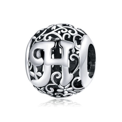 Conta de prata 925 (letra H)