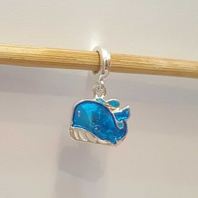 Conta pingente compatível com pandora (baleia)