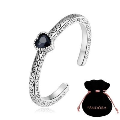 Anel de prata 925 - coração - ajustável