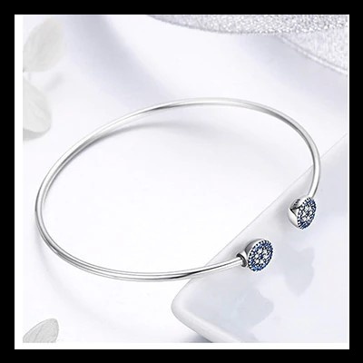 Pulseira de prata 925 (olho grego/turco)