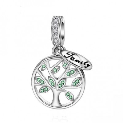 Conta pingente de prata 925 compatível com pandora (family)