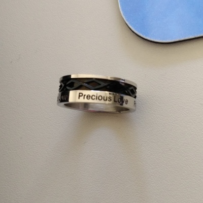 Anel / aliança de aço inoxidável (Precious Love)