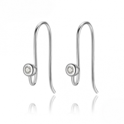 Brincos de prata 925 com pedra zircão compatível com pandora