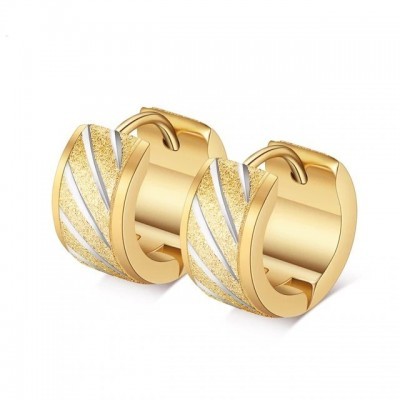 Argolas /  Brincos de aço inoxidável cor ouro