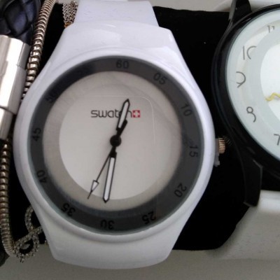 Relógio compatível com swatch branco