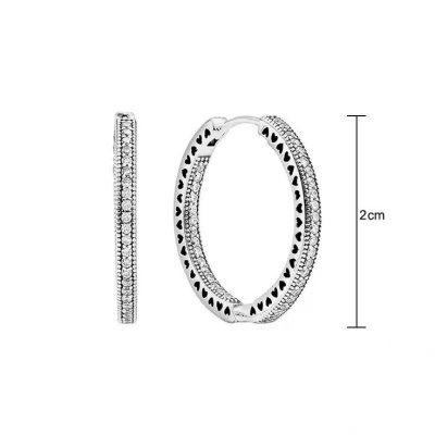 Argolas / brincos brilhantes de prata 925