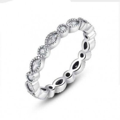 Anel / aliança de prata 925 compatível com pandora