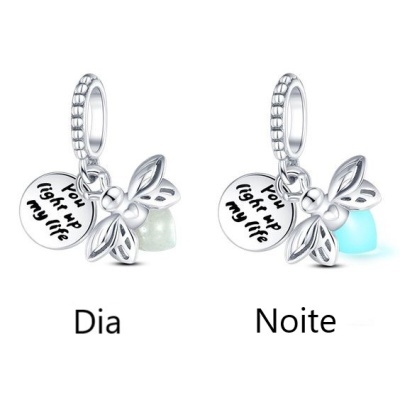 Conta pingente de prata 925 (you light up my life)