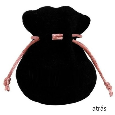 Saco de veludo preto (8 cm x 8 cm)