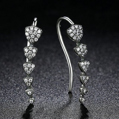 Brincos compridos de prata 925