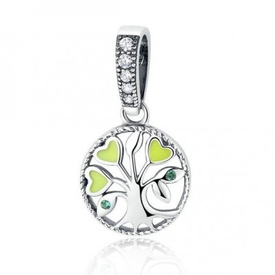 Conta pingente de prata 925 compatível com pandora (árvore da vida)