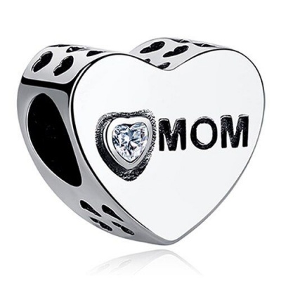 Conta de prata 925 (mom - mãe)