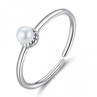 Anel de Prata 925 (pérola) (ajustável )