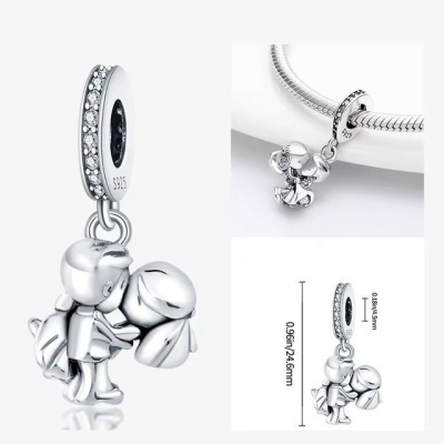 Conta pingente de prata 925 (noivos)