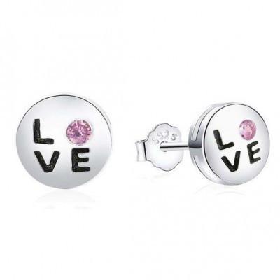 Brincos de prata 925 - LOVE