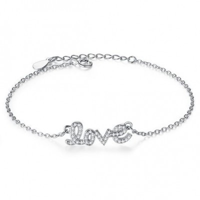 Pulseira de prata 925 compatível com pandora (LOVE)