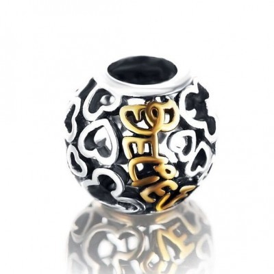 Conta de prata 925 - Believe- compatível com pandora (bicolor)