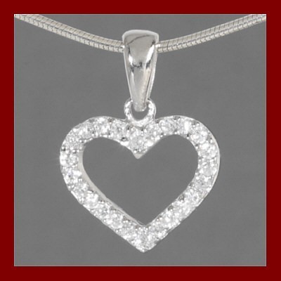 Pendente / Pingente de prata 925 com pedras Zircônia cúbica