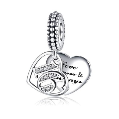 Conta pingente de prata 925 (16 e 21 anos)