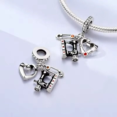 Conta pingente de prata 925 (costureira)