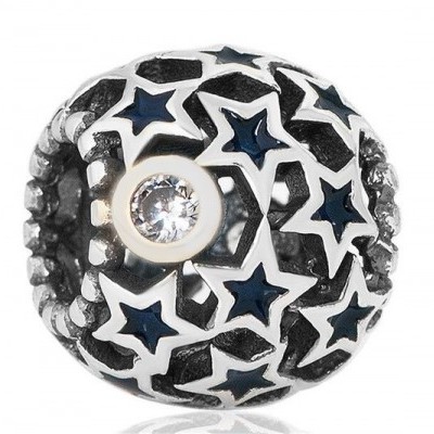 Conta de prata 925 compatível com pandora (céu noturno)