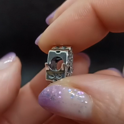 Conta de prata 925 (mão de Fátima) - hamsa