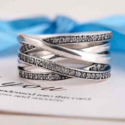 Anel / aliança de prata 925 compativel com pandora