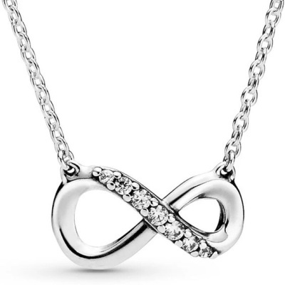 Fio com pendente / pingente de prata 925 (infinito)