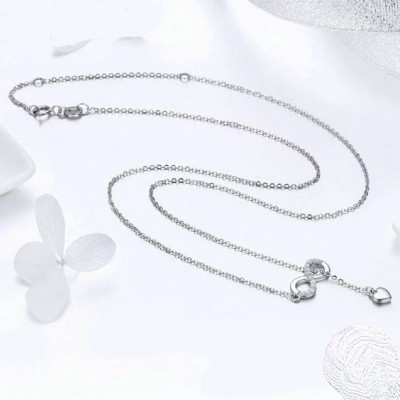 Colar de prata 925  (infinito e coração)