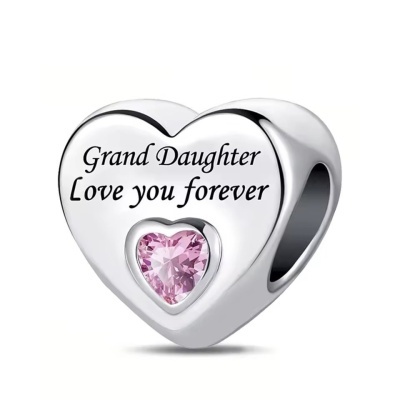 Conta de prata 925 (Grand daughter love you forever) - neta