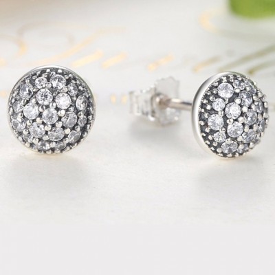 Brincos de prata 925 com pedras zircão