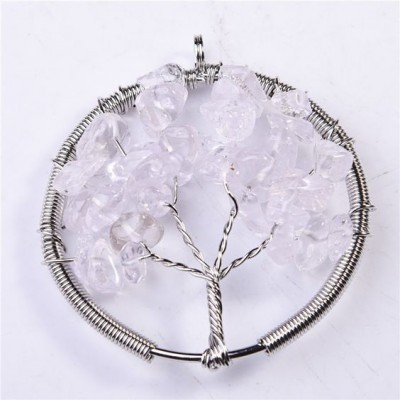 Pingente / pendente árvore da vida com pedras semi-preciosas