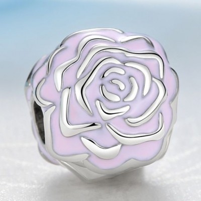 Conta banhada a prata 925 (jardim de rosas) - Clip