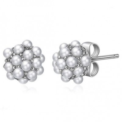 Brincos de prata 925 c/ pérolas