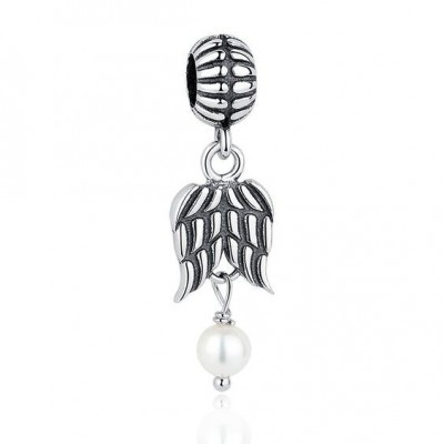Conta pingente de prata 925 compatível com pandora (Asa de anjo)