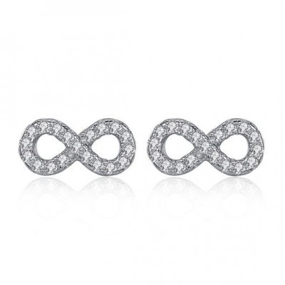 Brincos de prata 925 compatível com pandora (infinito)