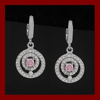 Brincos de prata 925 com 1 pedra zircônia cúbica