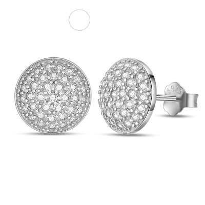 Brincos de prata 925 com zircônia cúbica