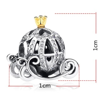 Conta de prata 925 (carruagem princesa)