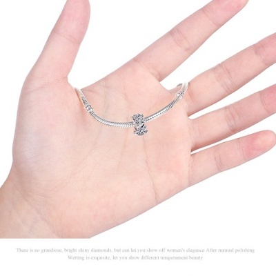 Conta de prata 925 (flores)