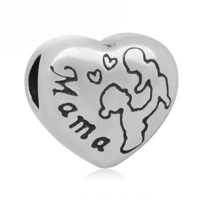 Conta compatível com pandora (coração Mama)