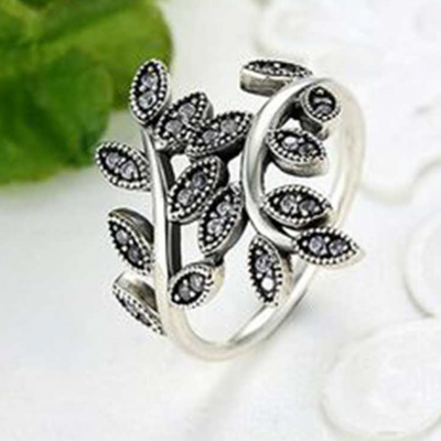 Anel de prata 925 com pedras zircão compatível com pandora